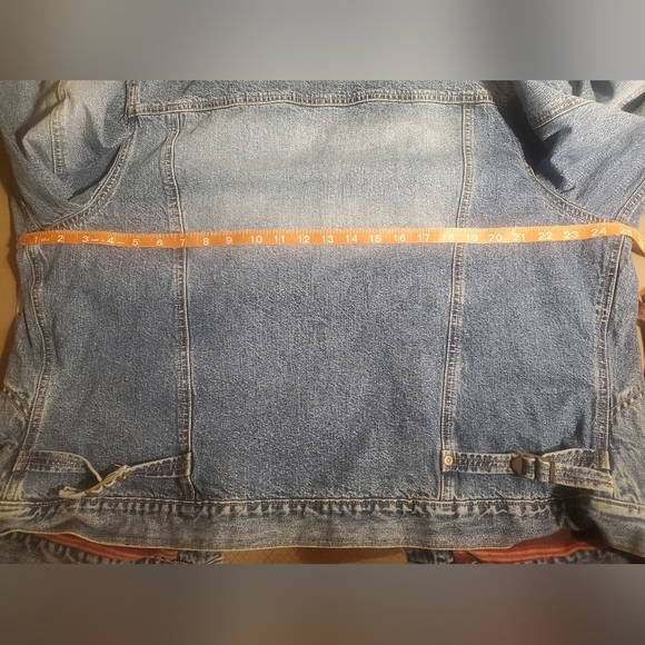 Eddie Bauer Vintage Womens Denim Bomber Jacket with Curdoroy collar - Picture 9 of 13